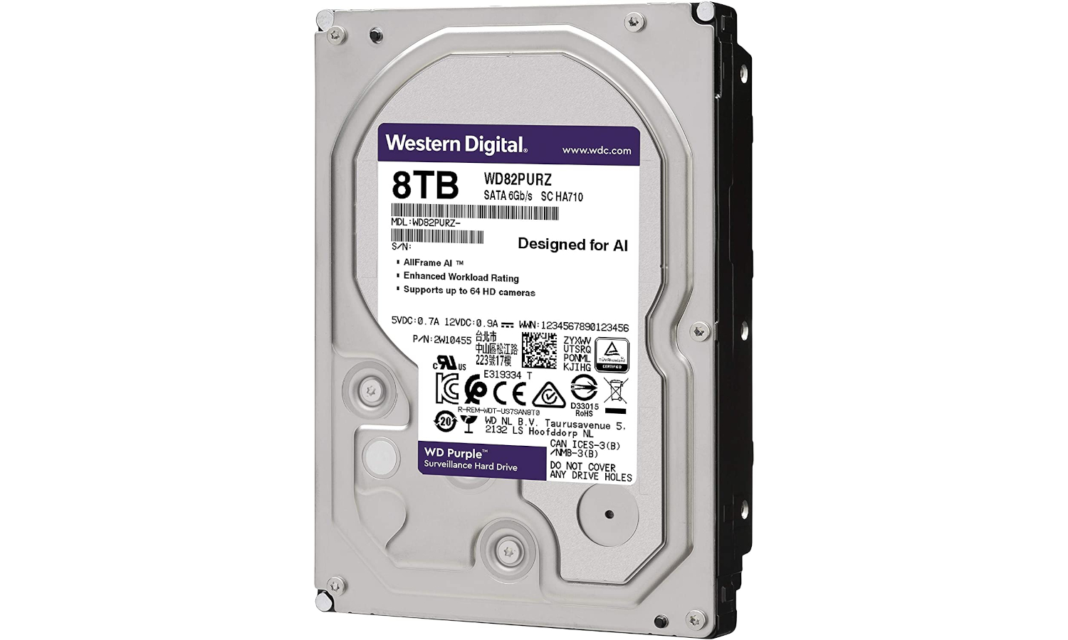 Wd Purple 8tb Sata Wd80purz Güvenlik Diski